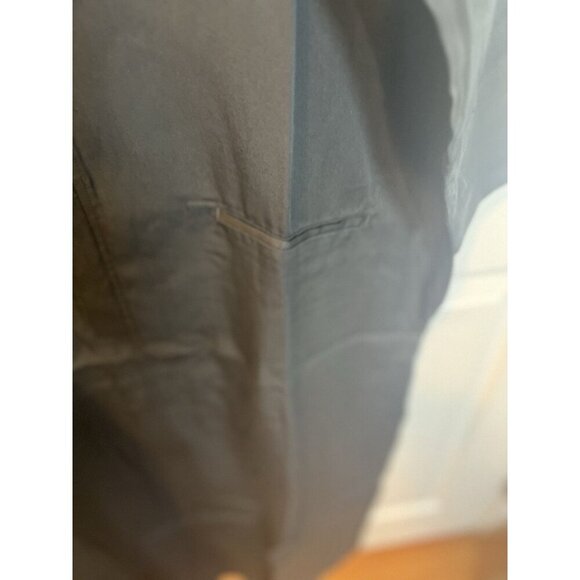 Terea By Andrea Pitter Black 100% Tencel Shirt Dress XXL MIDI 3/4 Sleeves Pocket - Picture 5 of 11